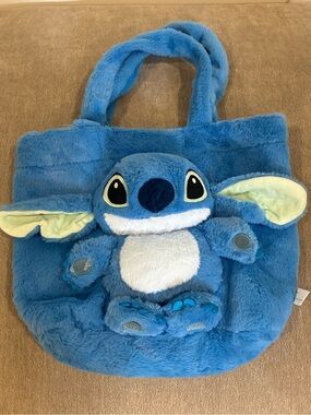 Plush Blue Stitch Character Tote Bag - Kids Toys